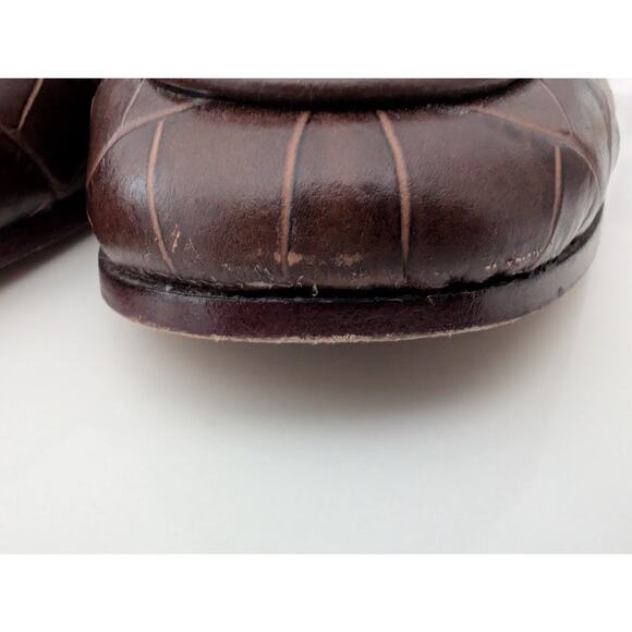 J. McLaughlin Leather Georgina Crocodile Mules - Size 8 - Picture 9 of 10